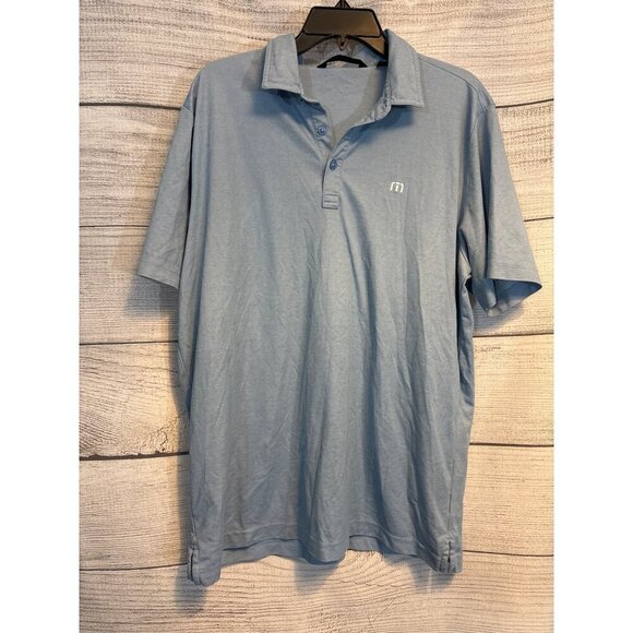 Mens Travis Mathew Blue Polo Shirt Size XL - Picture 1 of 3